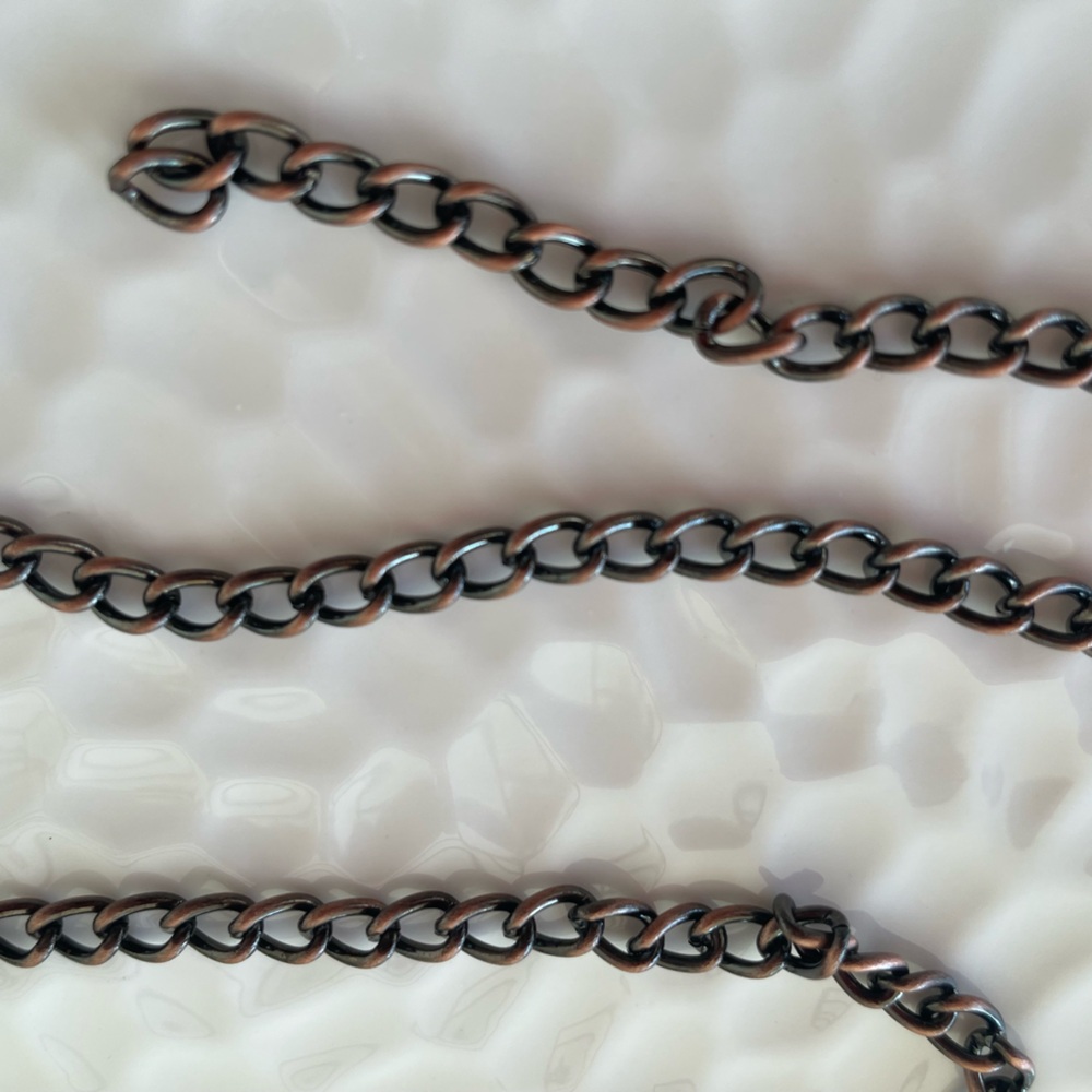 34” of Continuous Metal Curb Chain Antique Copper Tone for Jewelry Craft Making